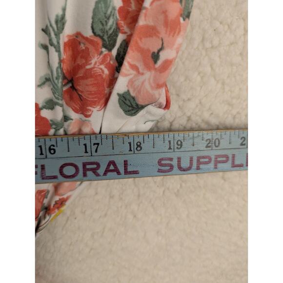 Bobbie Brooks womens short sleeve floral dress w/ waist tie SZ Large - Picture 4 of 6